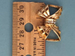 14K Diamond BOW Pendant/SLIDE