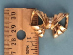 14K Diamond BOW Pendant/SLIDE