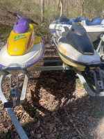 Two seadoo HX on trailer