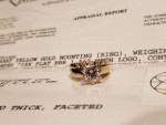 18K YG NATURAL 1.5CT SOLITARE IGI CERTIFIED WITH 14K DIAMOND BAND ATTACHED