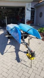2 Kayaks, Trailer and Accessories Package