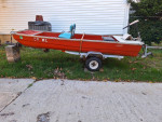 1984 COLEMAN CRAWDAD MODEL 5931 11’ JON BOAT & 1970 LONG TRAILER CO. B