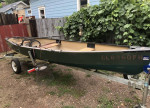 17’ Old Town Canoe,3hp motor & trailer