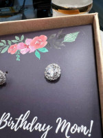 New in box beautiful sterling, silver CZ stud earrings