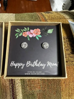 New in box beautiful sterling, silver CZ stud earrings