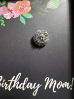 New in box beautiful sterling, silver CZ stud earrings
