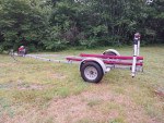 Single Axle Galvanized Bunk Boat Trailer