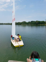 Sailboat - Force fiberglass boat with all equipment- sail, rudder and dagger boa