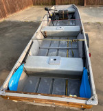 12 Foot Aluminum Jon Boat with Trailer and Trolling Motor