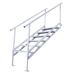 BOAT DOCK UNIVERSAL DOCK ADJUSTABLE STEPS JUMBO WITH RAILINGS
