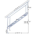 BOAT DOCK UNIVERSAL DOCK ADJUSTABLE STEPS JUMBO WITH RAILINGS