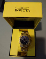 Invicta Gold Tone Blue face men's dive watch Never worn new in box