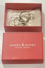 James Avery RETIRED 925 & Bronze Cascading Circle Hook Earrings