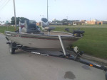 Bass Tracker fishing boat