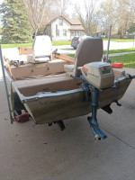 1986 14' fishing setup 4hp evinrude nice package