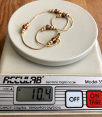 14K Gold Bead Station Necklace