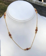 14K Gold Station Necklace