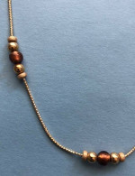 14K Gold Station Necklace