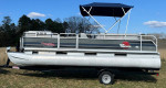21FT Sun Tracker & New 2024 Pontoon Trailer