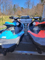 (2) TWO sea doo sparks jet skis