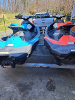 (2) TWO sea doo sparks jet skis