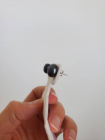 Black pearl stud earrings