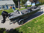 15 Foot Bass Boat, 20hp Outboard, Trailer