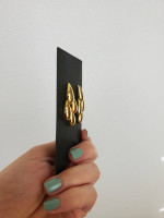 Vintage gold-tone raindrop earrings