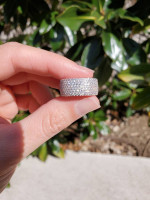 Sterling silver and CZ eternity band size 5