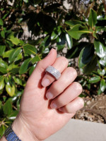 Sterling silver and CZ eternity band size 5