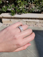 Sterling silver and CZ eternity band size 5