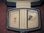 New Na Hoku Luxury Hawaiian Jewelry Box Case Blue Faux Leather