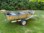 10 Foot Modified V-Hull Jon Boat w/ trailer