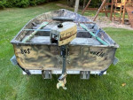 10 Foot Modified V-Hull Jon Boat w/ trailer