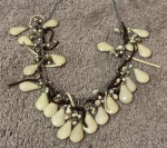 Womens Girls Beige Elegant Fashion Necklace 12 Inch