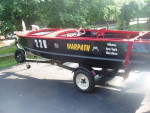 14' LONE STAR ALUMINUM RUNABOUT -DUAL COCKPIT ADMIRAL DELUXE w/ 30 hp