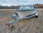 Shorelandr Galvanized Roller Trailer and Boat.