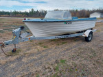 Shorelandr Galvanized Roller Trailer and Boat.