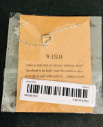 NEW Stainless Steel Wish 16" Necklace - Open Heart