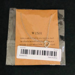 NEW Stainless Steel Wish 16" Necklace - Open Heart