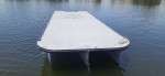 24' tritoon pontoon boat deck