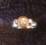 SALE!! DIAMOND SOLITAIRE with DIAMOND ACCENTS
