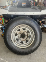 Trailer Tire on Galvanized Wheel