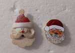 Two Vintage Santa Clause Brooches OBO