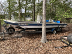 22foot deck boat with trailer