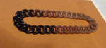 Vtg Pono by Joan Goodman Italy Brown Ombre Lucite Chain Link Necklace