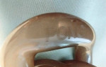 Vtg Pono by Joan Goodman Italy Brown Ombre Lucite Chain Link Necklace