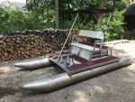 Paddle King PK 3000 Peddle Boat Aluminum Pontoons With Bench Seat