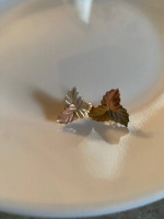 tri gold leaf earrings