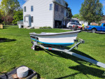 13 ft fiberglass bay built skiff